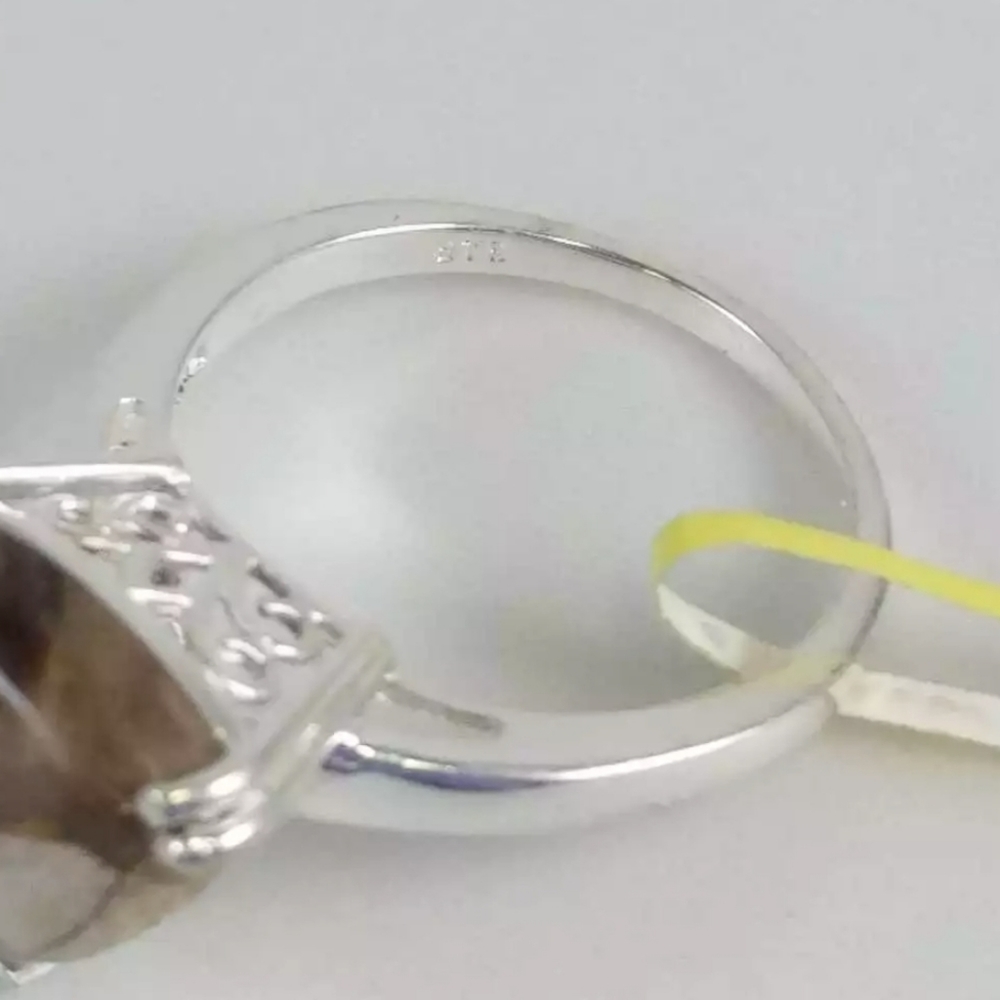 GENUINE JASPER 925 artisan STERLING SILVER RING - Picture 4 of 7